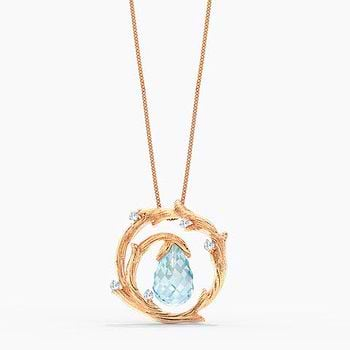 Encircle Dewdrops Gemstone Pendant