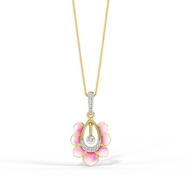 Lotus diamond pendant hotsell