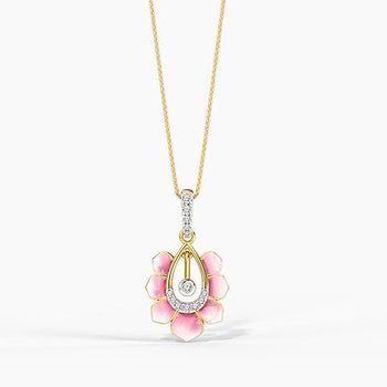 Allure Lotus Diamond Pendant For Women