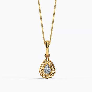 Gleamy Trigonal Diamond Pendant