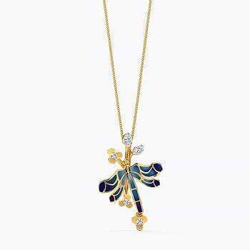 Majestic Dragonfly Diamond pendant