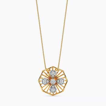 Filigree Floral Diamond Pendant