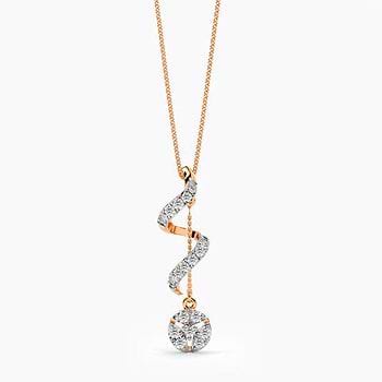 Circle Swirl Diamond Pendant