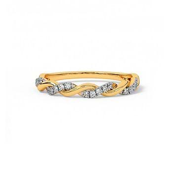 Shining Braid Diamond Ring