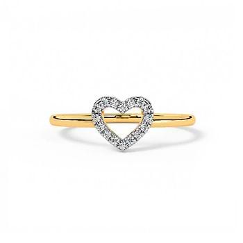 Open Hearts Diamond Ring
