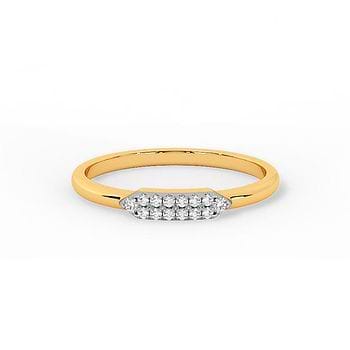 Luminous Linear Diamond Ring