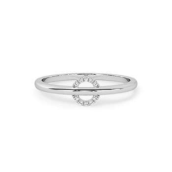 Linear Orbit Diamond Ring