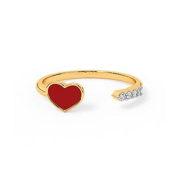 Heart Hugs Diamond Ring