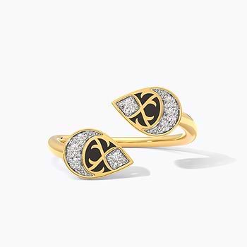 Ashen Gild Diamond Open Ring