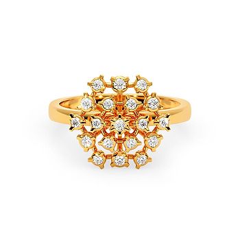 Clustered Orb 22KT Diamond Ring