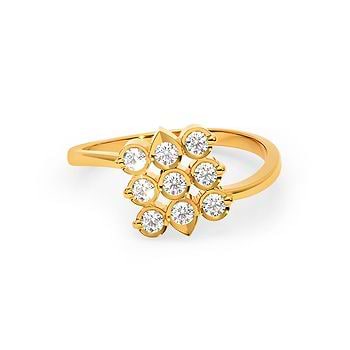 Cluster Cube  22KT Diamond Ring