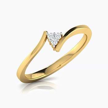 Triad Crossover Diamond Ring