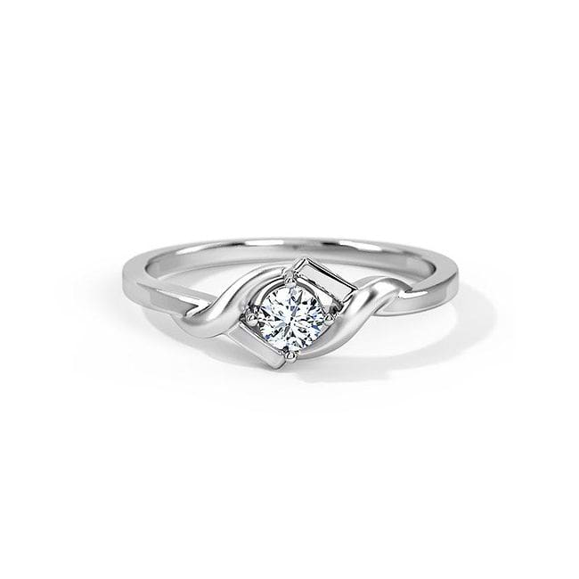 Raised Platinum Diamond 15-Pointer Engagement Ring for Women JL PT R-4