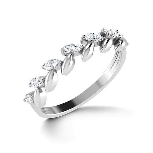 Platinum Ring with Diamonds for Women JL PT MB RD 115