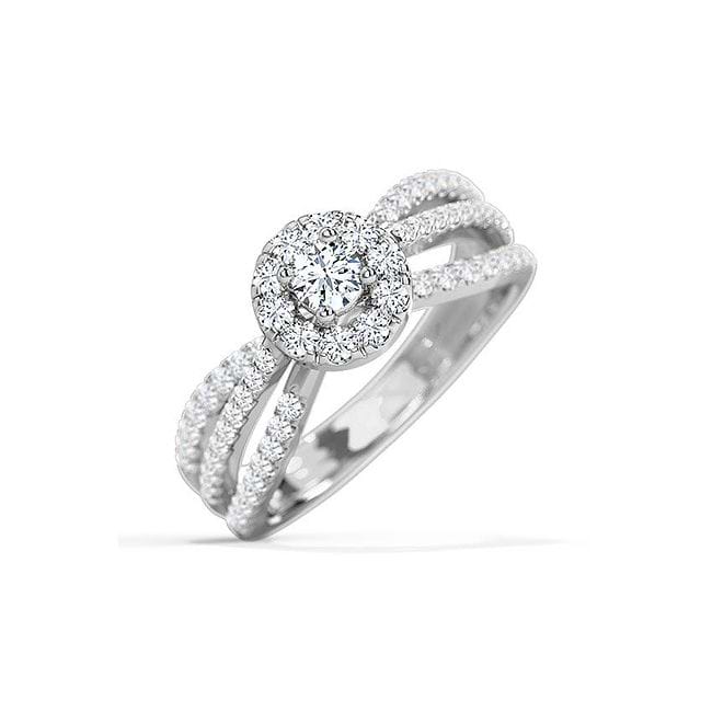 Shop Lura Halo Diamond Ring Online CaratLane US