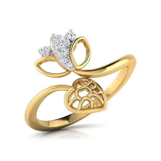 Shop Budding Lotus Diamond Ring Online CaratLane US