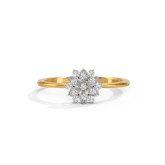 Floral Diamond Engagement Ring - Bawa Jewellers