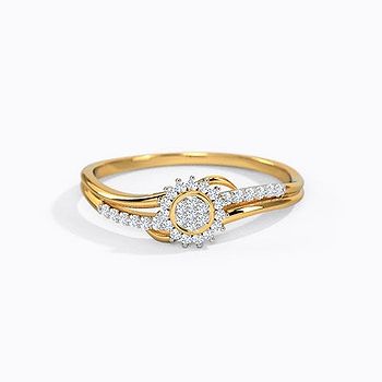 Mila Cluster Wave Diamond Ring