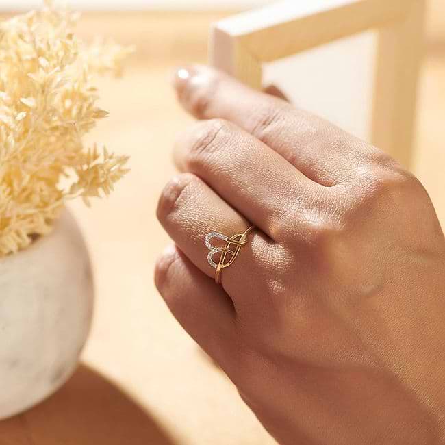 Caratlane heart rings online