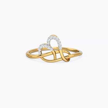 Terry Heart Twine Diamond Ring