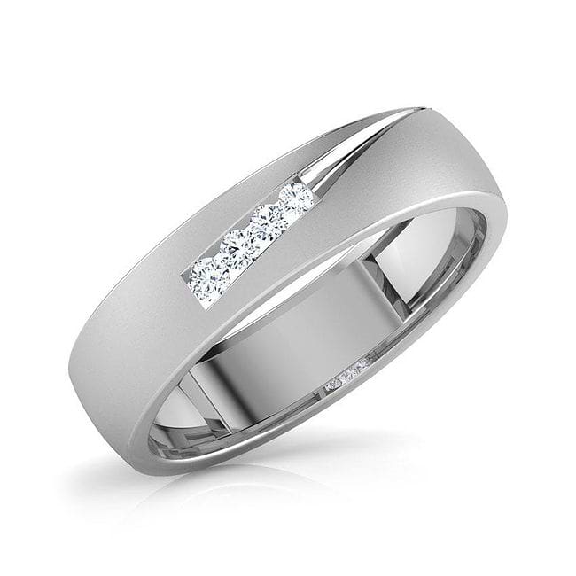 Customised 6 Diamond Platinum Ring for Men JL PT 1087