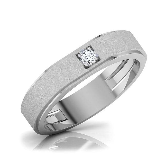 Minimalistic Platinum Finger Ring for Men