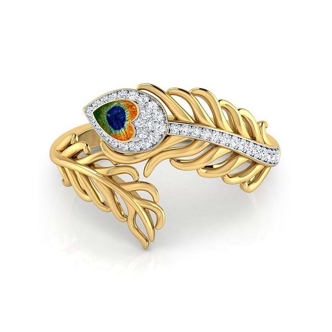 Caratlane top peacock ring
