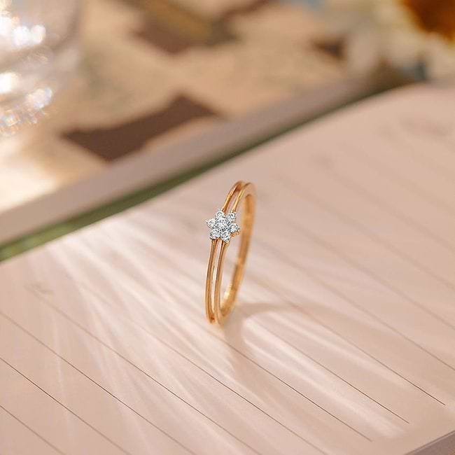 Women Fashion Cute 18k Gold Small Diamond Gemstone Rings Wedding Engagement  Party Ring Jewelry | Wedding rings engagement, Wedding rings, Diamond  gemstone