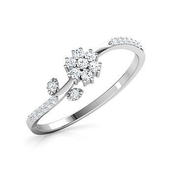 Floret Leaf Diamond Ring