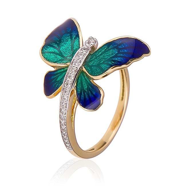 Blue butterfly discount ring