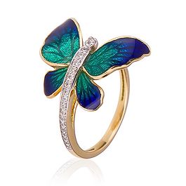 『TAKA ORIGINAL』Butterfly Orbit Ring Butterfly Orbit Ring blue – TAKA ORIGINAL LIMITED