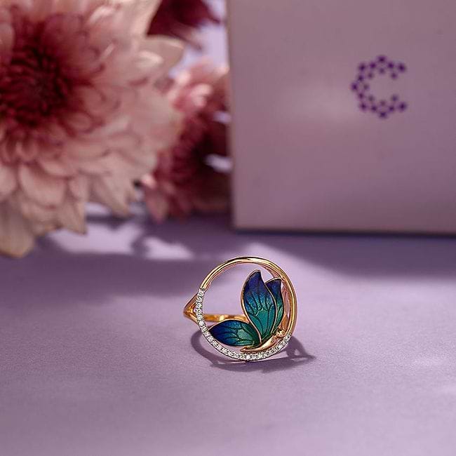 Blue sapphire ring caratlane cheap