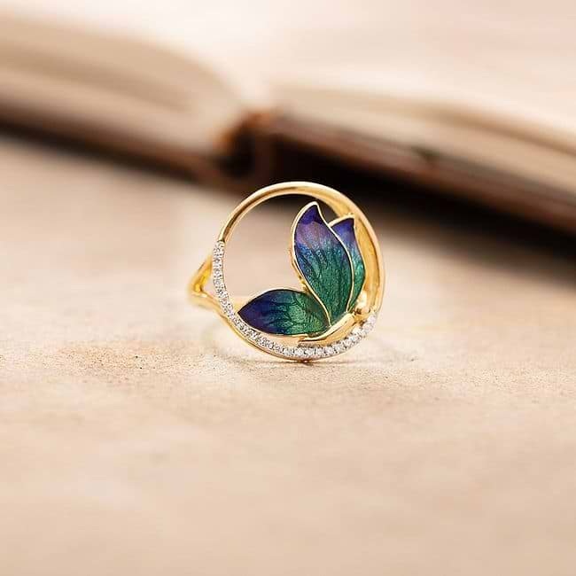 Blue sapphire discount ring caratlane