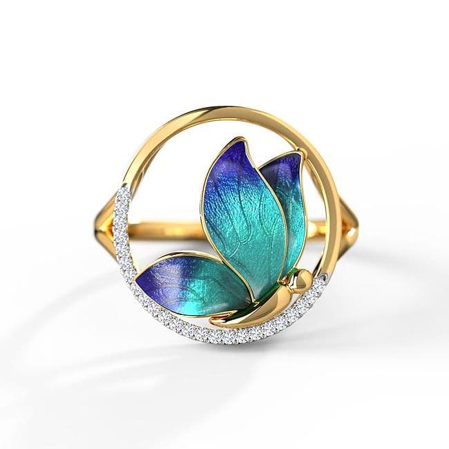 Caratlane peacock ring hotsell