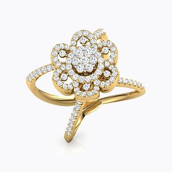 Blossom Wide Diamond Ring