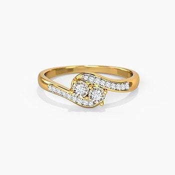 Wave Miracle Plate Diamond Ring