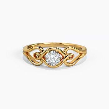 Shimmering Cluster Promise Diamond Ring