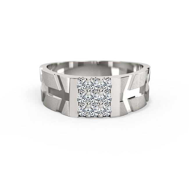 Single Diamond Platinum Ring for Men JL PT B-15 - Etsy