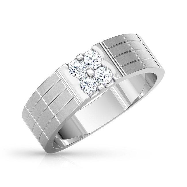 Buy Floral Elegance Platinum Ring Online | CaratLane