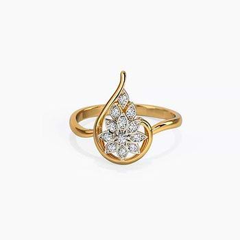 Shining Petals Diamond Ring