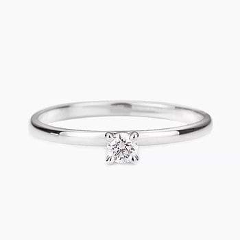 Minimal Platinum Diamond Ring