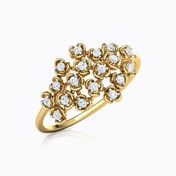 Blossom Cluster Diamond Ring