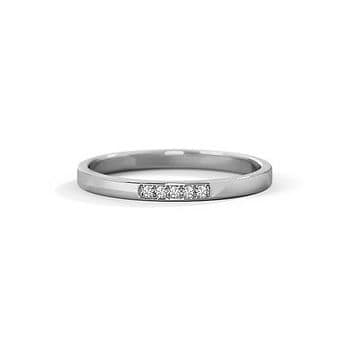 Cinda Diamond Platinum Band for Her