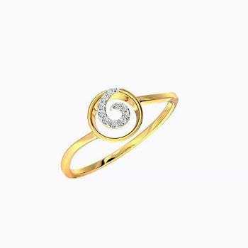 Whirl Diamond Ring
