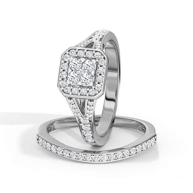 Shop Triad Crossover Diamond Ring Online | CaratLane US
