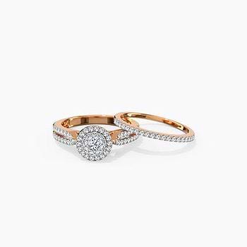 Radiating Diamond Bridal Ring Set