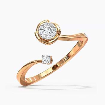 Dew and Drop Open Diamond Ring