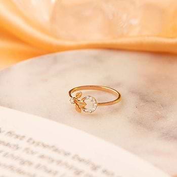 Shop Encircle Fern Diamond Ring Online | CaratLane US