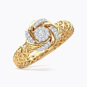 Swivel Mesh Diamond Ring