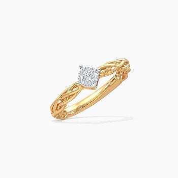 Braid Mesh Diamond Ring